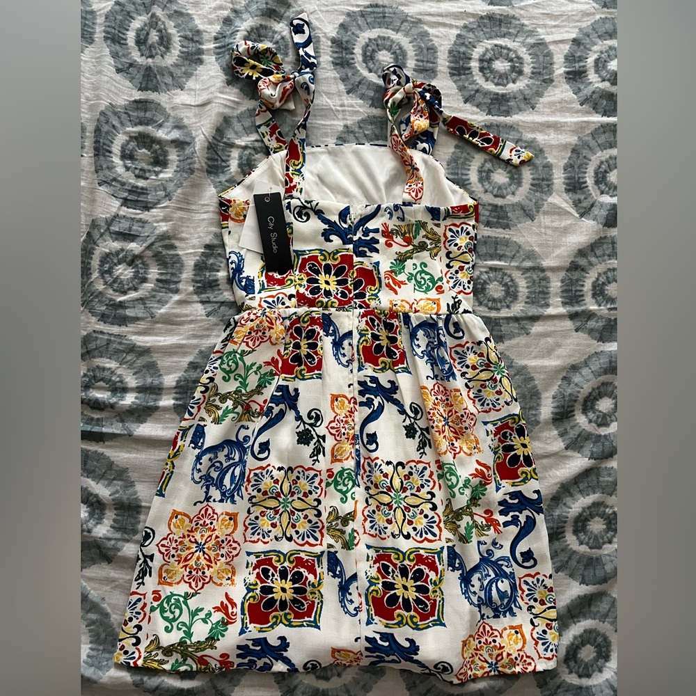 City Studio Multicolor Patterned Mini Dress - Picture 2 of 3